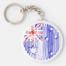 Australien auf weißem Keychain Schlüsselanhänger