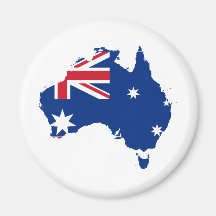 Australien-Flagge in Form Australiens Magnete