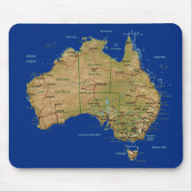 Australien-Karte Mousepad