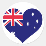 Australien-Liebe Runde Aufkleber