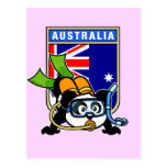Australien-Sporttauchen-Panda Postkarte
