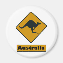 Australien-Verkehrsschild - Känguru-Überfahrt Magnete