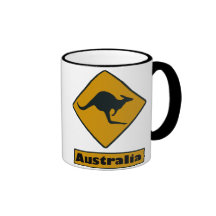 Australien-Verkehrsschild - Känguru-Überfahrt Tasse