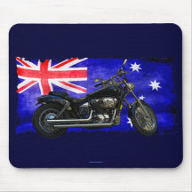Australier Downunder Flagge, Motorrad-Radfahrer-En Mousepads