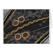 Australische eingeborene Kunst - verlorene Stämme Grußkarten