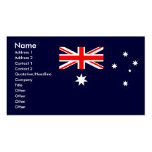 Australische Flagge Visitenkarten Vorlage