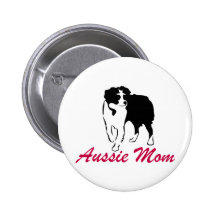 Australische Schäfer-Australier-Mamma Button