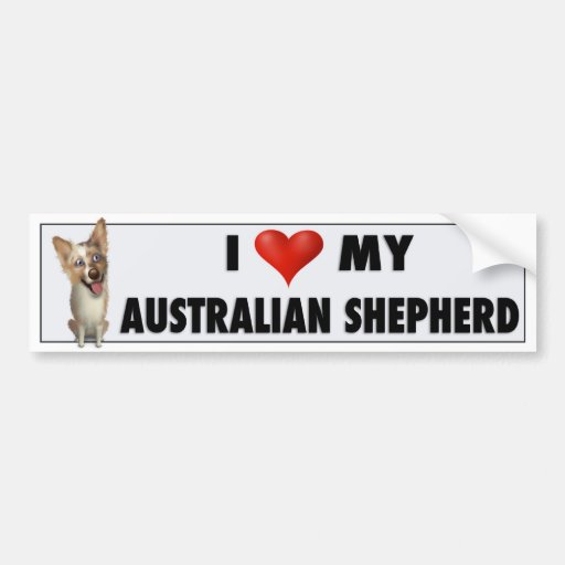 Australischer roter Merle Schäfer-Liebe-Aufkleber Auto Sticker