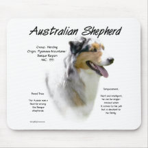 Australischer Schäfer-Geschichtsentwurf Mousepad