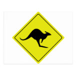 australischer Straßenschildkänguruh Australien Postkarte