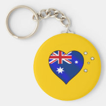 Australisches Herz von Australien-Australier Oi Li Schlüsselanhänger