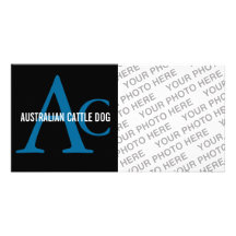 Australisches Vieh-Hundemonogramm Individuelle Photo Karten