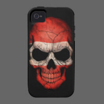 Austrian Flag Skull on Black casemate hüllen