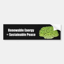 Auswechselbare Energie = nachhaltiger Frieden Autosticker
