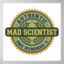 Authentischer wütender Wissenschaftler Posterdruck
