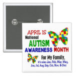 AUTISMUS-BEWUSSTSEINS-MONAT APRIL BUTTONS