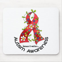AUTISMUS Blumen-Band 1 Mauspads