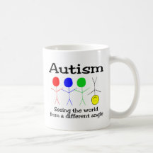 Autismus, der die Welt von einem anderen Winkel si Tassen