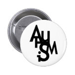 Autismus (durcheinandergebrachte Buchstaben) Button