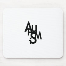 Autismus (durcheinandergebrachte Buchstaben) Mauspad