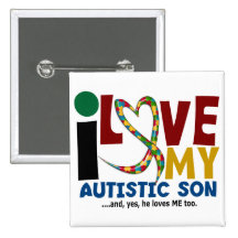 AUTISMUS I Liebe mein autistischer Sohn 2 Button