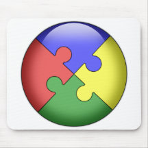 Autismus-Puzzlespiel-Ball Mousepad