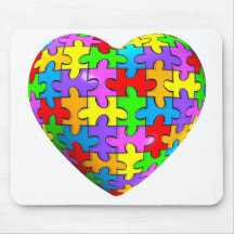 Autismus-Puzzlespiel-Herz Mousepad