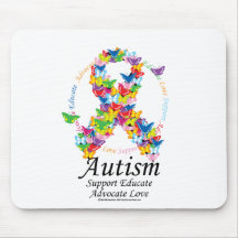 Autismus-Schmetterlings-Band Mousepad
