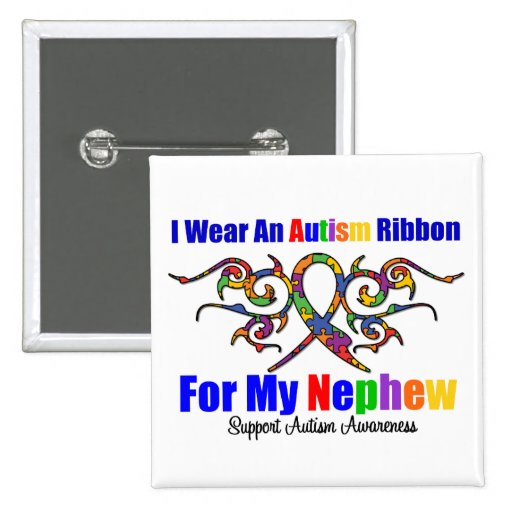 Autismus-Stammes- Band-Neffe Button