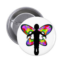 Autistisches Schmetterlings-Band Buttons