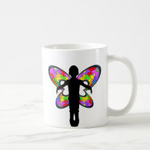 Autistisches Schmetterlings-Band Kaffee Haferl