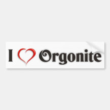 Auto-Aufkleber "I love Orgonite" - engl. Version Auto Aufkleber