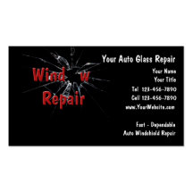 Auto-Glas-Reparatur Visitenkarten Vorlage