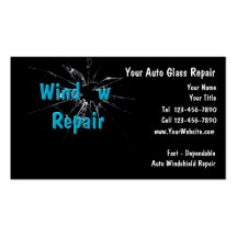 Auto-Glas-Reparatur Visitenkartenvorlagen