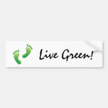 Autoaufkleber: Grüne Abdrücke - Livegrün