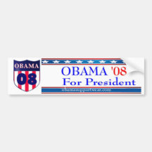 Autoaufkleber Obama 08