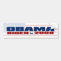 Autoaufkleber Obama Biden im Jahre 2008