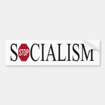 Autoaufkleber - stoppen Sie Sozialismus