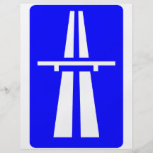 Autobahn-Zeichen Flyerbedruckung
