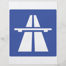 Autobahnschild Flyerdesign
