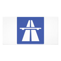 Autobahnschild Individuelle Photo Karten