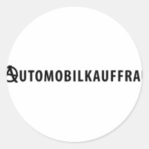 Automobilkauffrau Ikone Runder Aufkleber