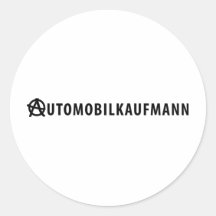 Automobilkaufmann Ikone Runder Aufkleber