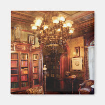 Autor - in der Bibliothek Kühlschrankmagnet