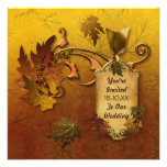Autumn Leaves Fall Wedding Invitation