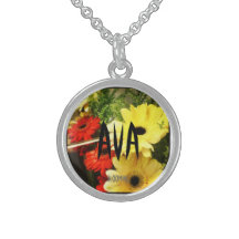 Ava - blühend. Sterlingsilberhalsketten