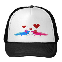 Axolotl in Love Netzcap
