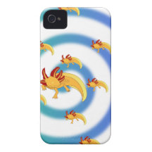 Axolotl Strudel Blau iPhone 4 Case-Mate Hüllen