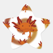 Axolotl Strudel Orange Aufkleber