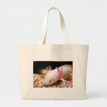 Axolotl Weißling Leinentaschen